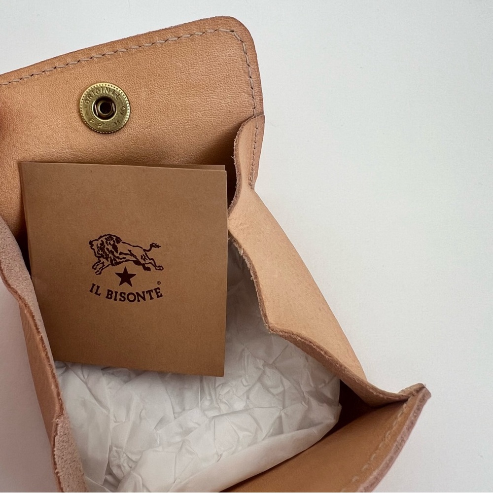 Il Bisonte - coin purse in calf leather color natural NWT